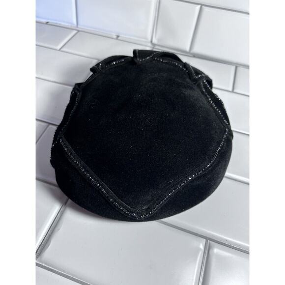 Helen Joyce Original New York Black Velour Vintage Hat With Rhinestones Fle’chet main image 8